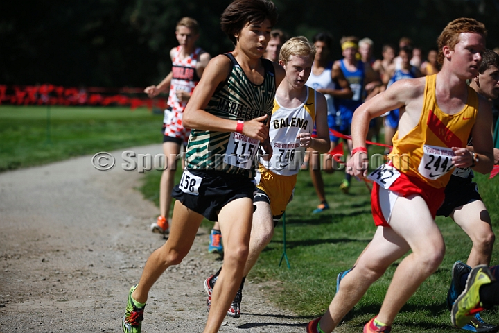 2014StanfordD2Boys-020.JPG - D2 boys race at the Stanford Invitational, September 27, Stanford Golf Course, Stanford, California.